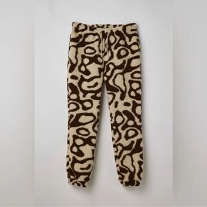 Parks Project Cream and Brown Sherpa Joggers